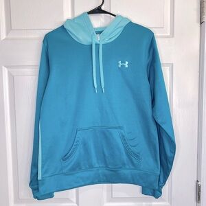 Under Armour Women's Fleece Lined Pullover Hoodie - Teal Blue - Size Medium